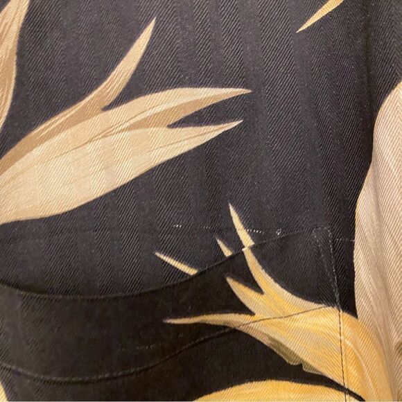 Bamboo Cay 100% silk vintage Short Sleeve button up Shirt tropical floral top L - Picture 4 of 8